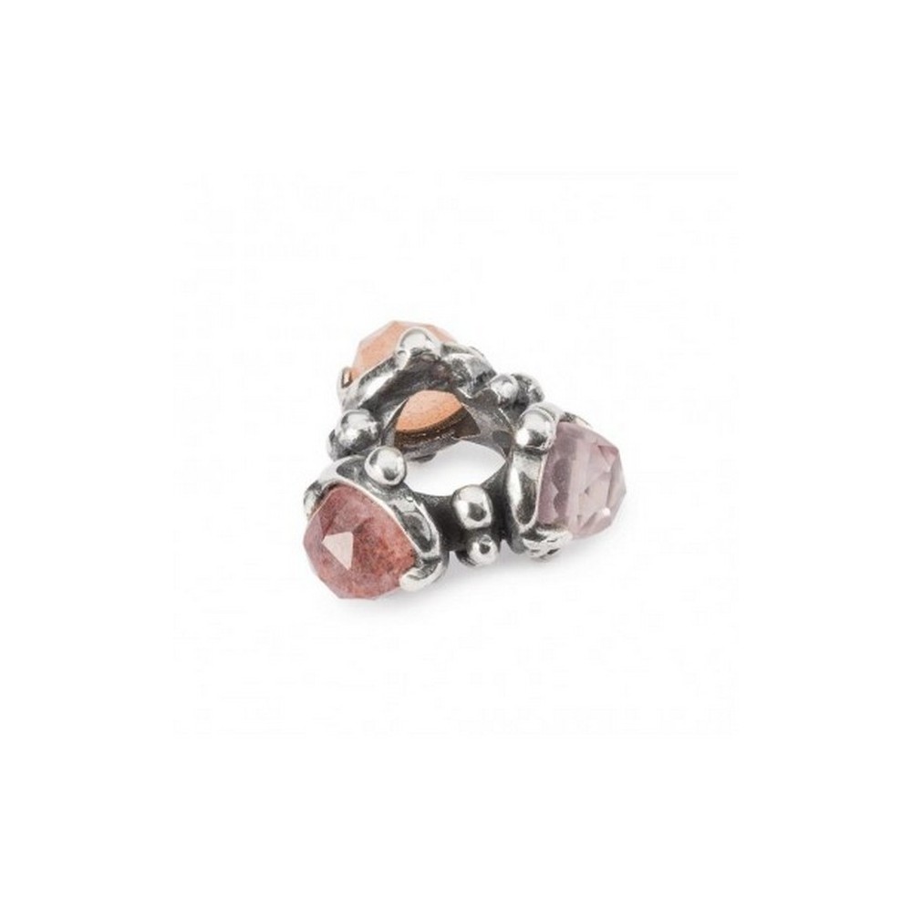 1 - Trollbeads charm Heart trinity TAGBE-00298 925 silver and precious stones