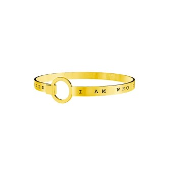 1 - Bracciale Kidult 231711 in acciaio 316L con trattamento PVD Oro con frase collezione Philosophy