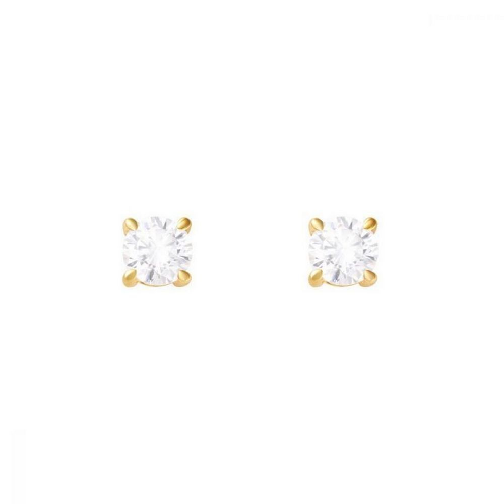 1 - Stroili Claire 1412070 yellow gold light point woman earrings with zircon