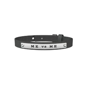 1 - Bracciale Kidult uomo 731165 in pelle ed acciaio 316L Me vs Me collezione Philosophy