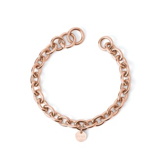 1 - Bracciale donna catena  2 Jewels 232279 acciaio 316L color oro rosa