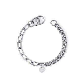 1 - Groumette woman bracelet and chain 2 Jewels 232280 316L steel silver color