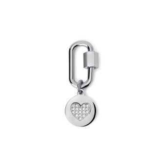 1 - Heart padlock 2 Jewels 241000 woman 316L steel with crystals