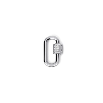 1 - Padlock with crystals 2 Jewels 241009 woman 316L steel with crystals