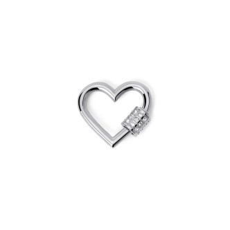 1 - Heart padlock 2 Jewels 241014 woman 316L steel with crystals