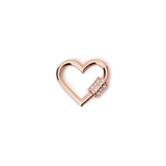 1 - Pink heart padlock 2 Jewels 241015 woman 316L steel with crystals