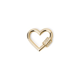 1 - Golden heart padlock 2 Jewels 241016 woman 316L steel with crystals