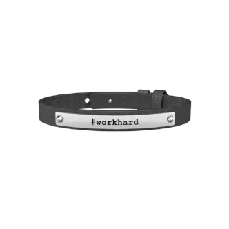 1 - Bracciale Kidult uomo 731166 in pelle ed acciaio 316L "Workhard" collezione Philosophy