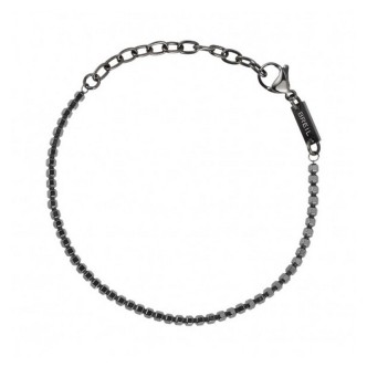 1 - Breil Hematite B Rock man bracelet TJ3354 steel