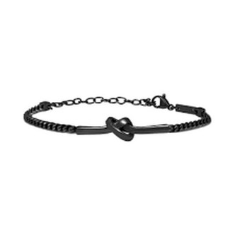 1 - Breil B&ME rigid steel knot black woman bracelet TJ3341