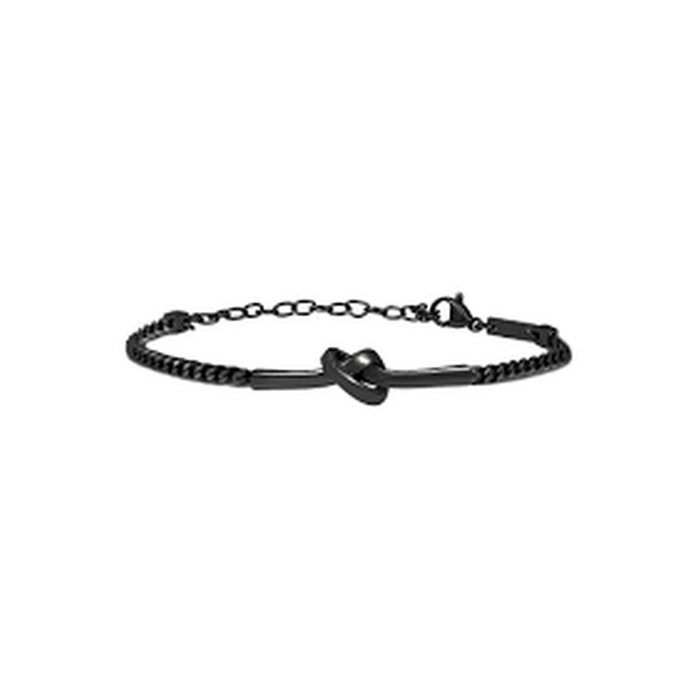 1 - Bracciale donna nero nodo Breil B&ME rigido acciaio TJ3341