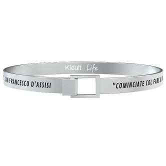 1 - Bracciale Kidult uomo 731192 in acciaio 316L con frase S. Francesco collezione Philosophy