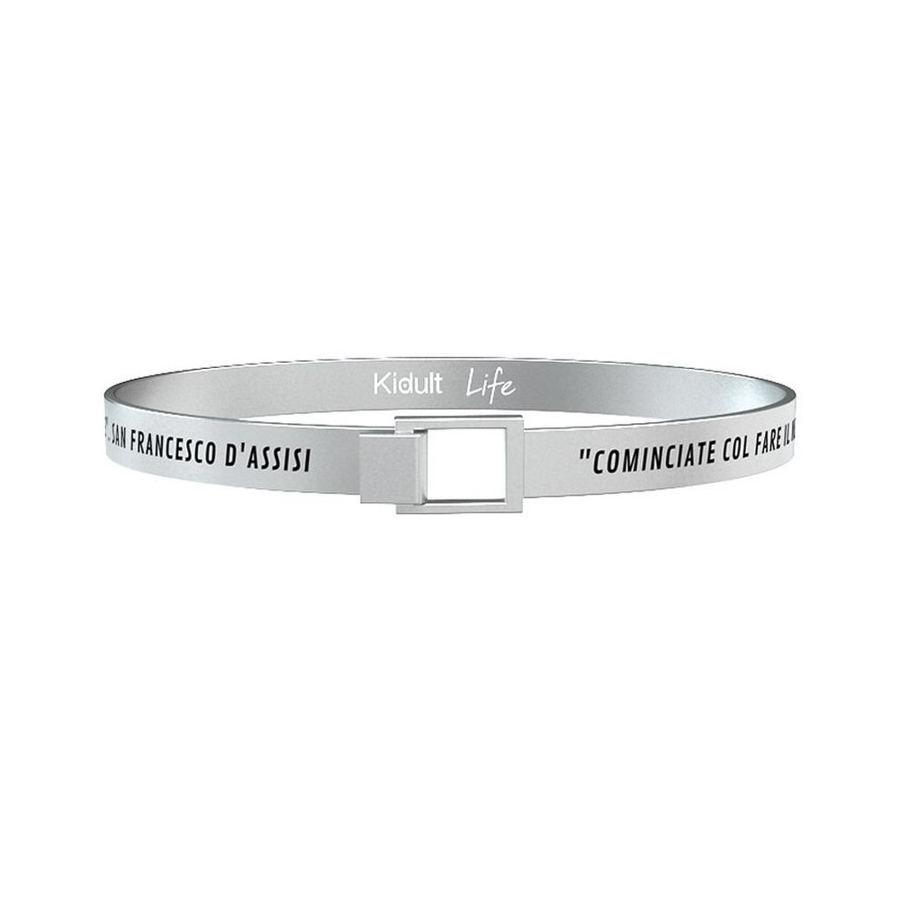 1 - Bracciale Kidult uomo 731192 in acciaio 316L con frase S. Francesco collezione Philosophy