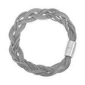 1 - Women's Breil Magnetica Twist braid bracelet in steel TJ3382