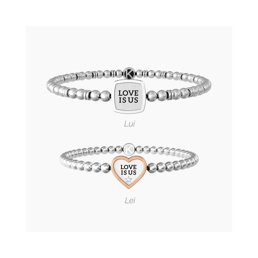 1 - Kidult Lui & Lei Love is US 732130 316L steel women's bracelet