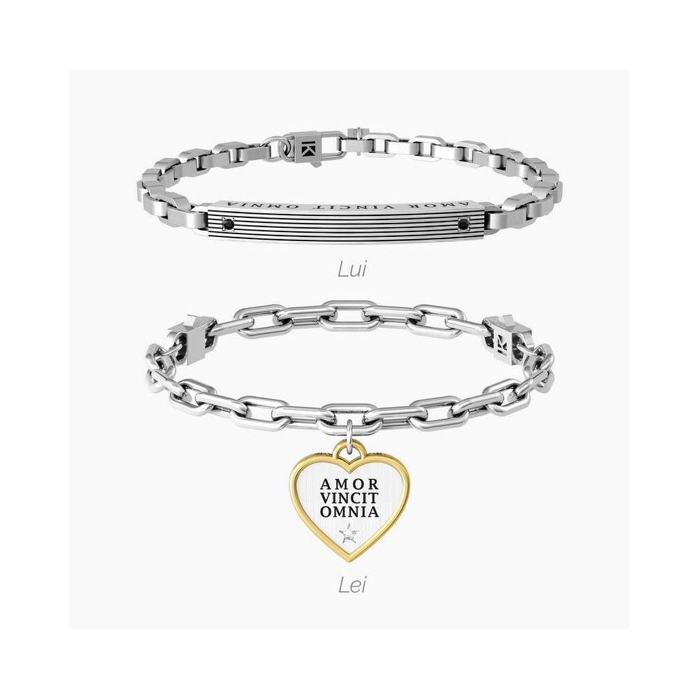 1 - Kidult Lui & Lei woman bracelet Amor Omnia Vincit 732131 316L steel