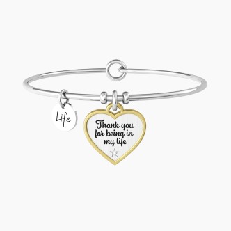 1 - Bracciale donna Kidult Thank you for being in My Life 732081 acciaio 316L