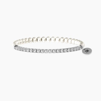 1 - Kidult DESIDERI Tennis woman bracelet with pearls 732111 316L steel