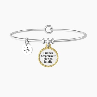 1 - Bracciale donna Kidult amicizia 732082 Friends become our chosen family acciaio 316L