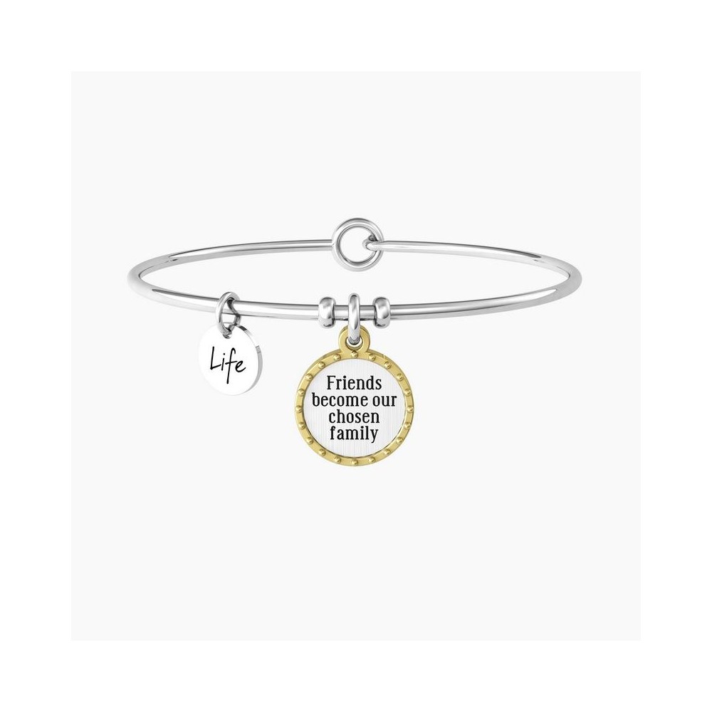 1 - Bracciale donna Kidult amicizia 732082 Friends become our chosen family acciaio 316L