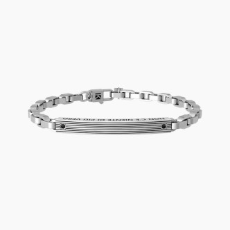 1 - Kidult family man bracelet 732128 316L steel with plate