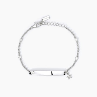 1 - Bracciale donna Mabina Argento 925 targetta con zirconi 533641