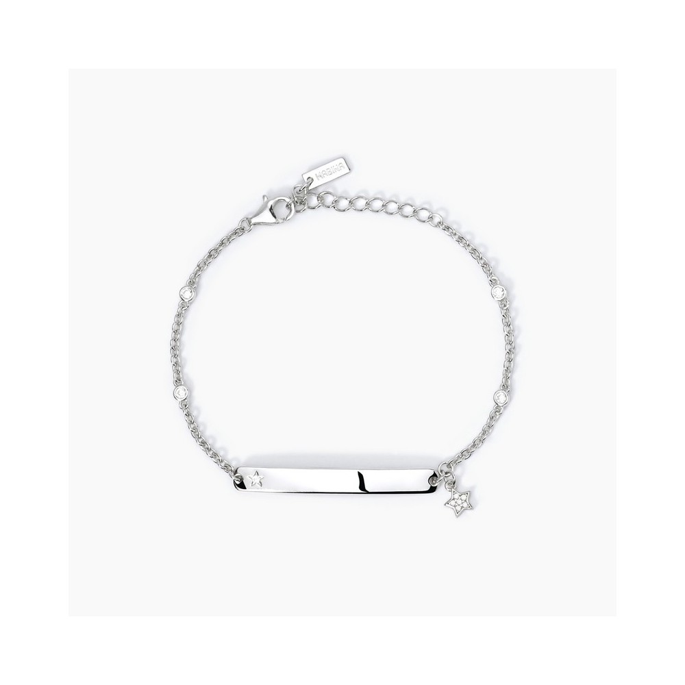 1 - Mabina woman bracelet Silver 925 targetta with zircons 533641