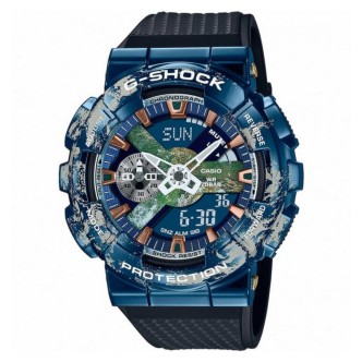 1 - Casio G-Shock Classic Earth watch seen from space GM-110EARTH-1AER blue resin