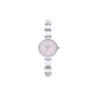 1 - Orologio donna solo tempo Breil BT Heart rosa EW0630 braccialato cuori