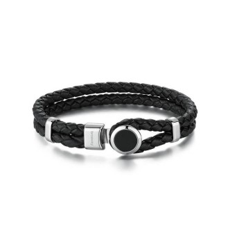 1 - Brosway Material man bracelet onyx and steel BIM11A