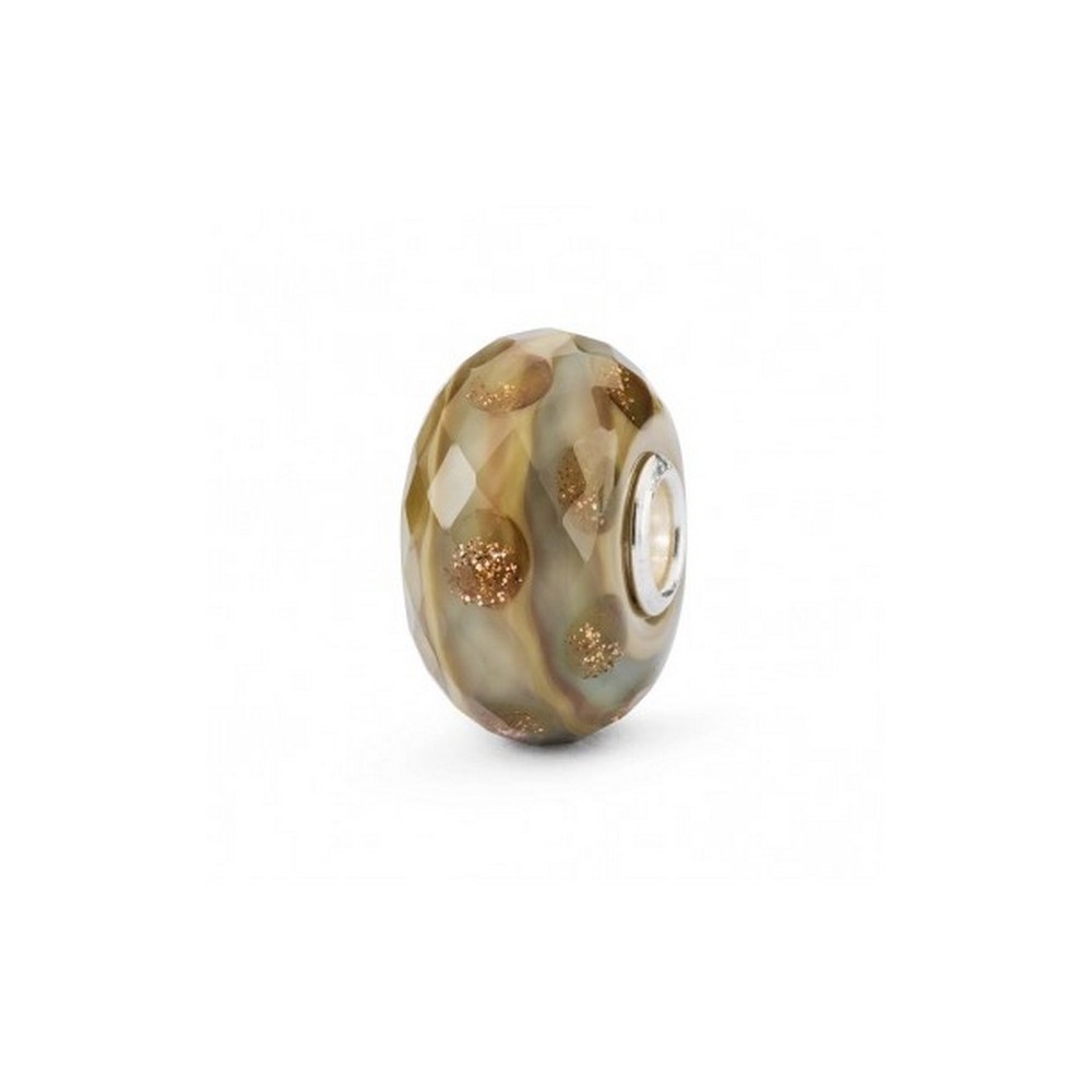 1 - Trollbeads Bronze Glow TGLBE-30094 925 sterling silver and brown glass