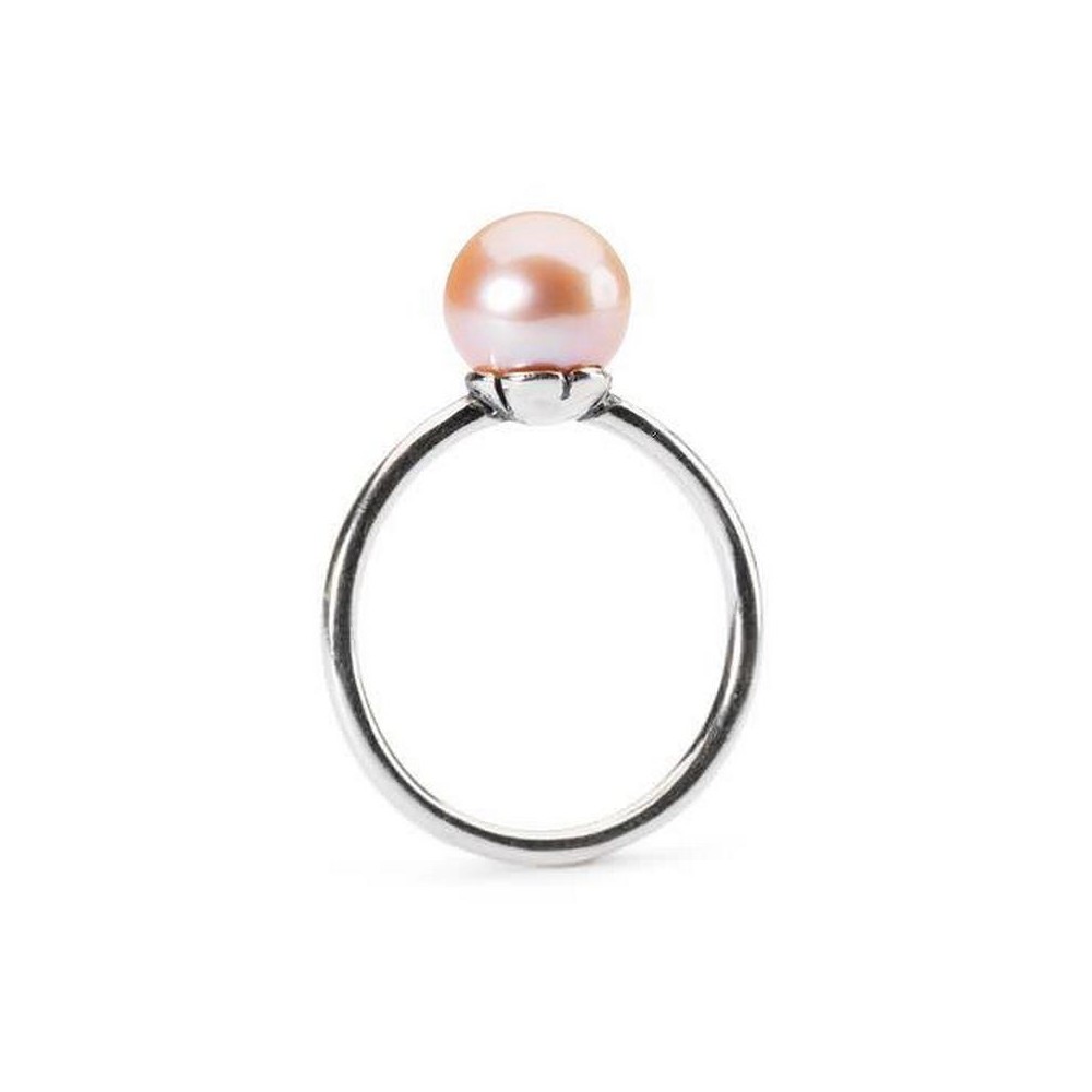 1 - Trollbeads Pink Pearl Petals Ring TAGRI-00324 Silver with pearl mis. 14