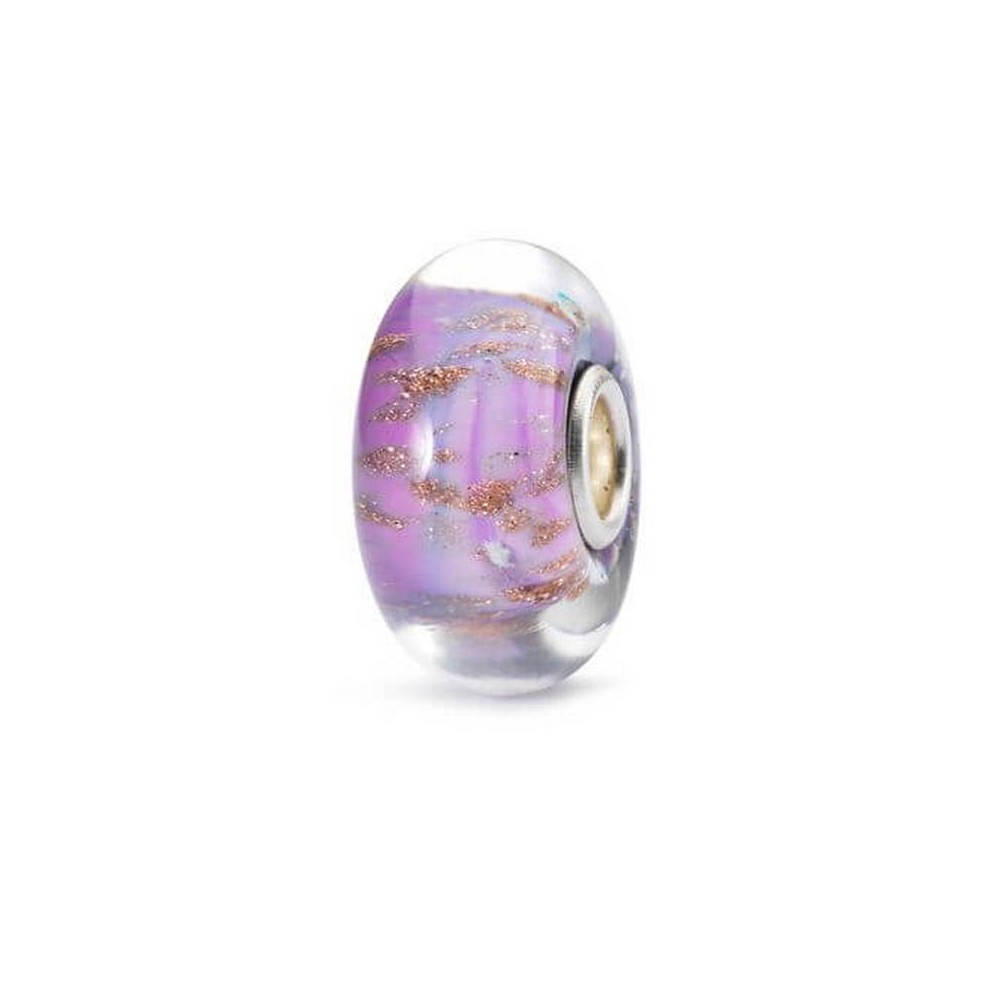 1 - Beads Trollbeads Evening Rose TGLBE-10326 925 silver and glass