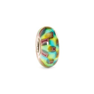 1 - Beads Trollbeads Chess purple turquoise TGLBE-10265 925 silver and multicolor glass