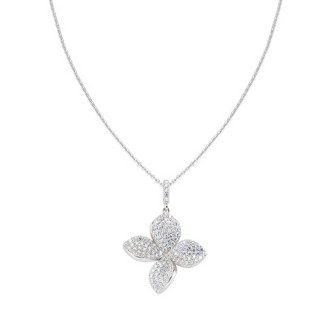 1 - Collana donna fiore Amen Natura CLFIBBZ Argento 925 con zirconi