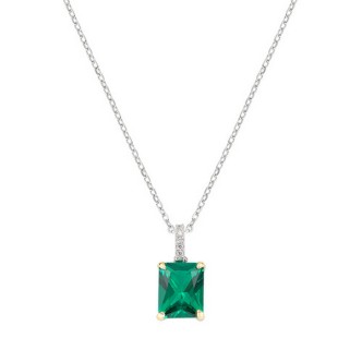 1 - Collana donna Amen Argento 925 CLCK1REBVEZ con zircone verde