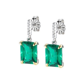 1 - Orecchini donna Amen Cocktail Argento 925 ECK1REBVEZ con zircone verde