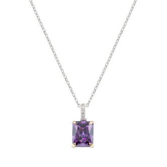 1 - Amen woman necklace Silver 925 CLCK1REBVIZ with purple zircon