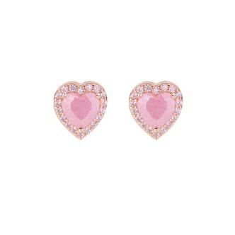 1 - Amen Creek Stone woman heart earrings Silver 925 ECRHRRO with white and pink zircons