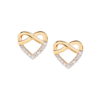 1 - Orecchini donna Amen cuore ed infinito Argento 925 EHIGBZ con zirconi bianchi