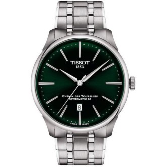 1 - Orologio Tissot Chemin Des Tourelles Powermatic 80 T139.407.11.091.00 acciaio fondo verde