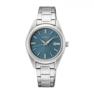 1 - Seiko Classic woman watch only time SUR531P1 steel blue background