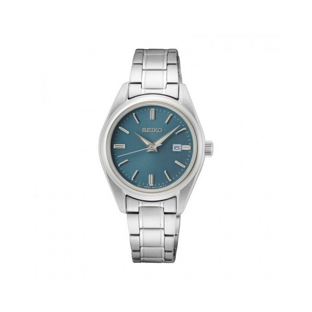 1 - Seiko Classic woman watch only time SUR531P1 steel blue background