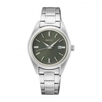 1 - Seiko Classic woman watch only time SUR533P1 steel green background