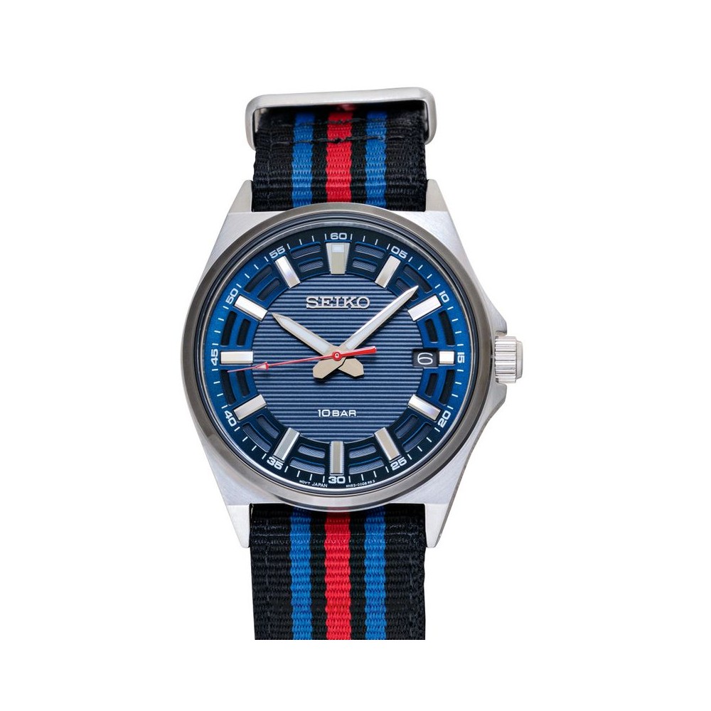 1 - Seiko Sport man watch only time SUR509P1 multicolor nylon strap