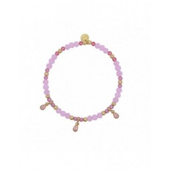 1 - Bracciale donna Rue Des Mille Argento con zirconi rosa BRZ-014 M3 AU