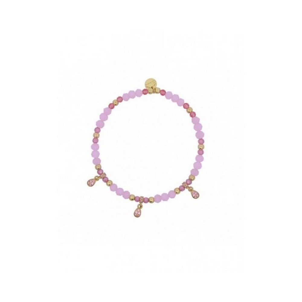 1 - Rue Des Mille woman bracelet Silver with pink zircons BRZ-014 M3 AU