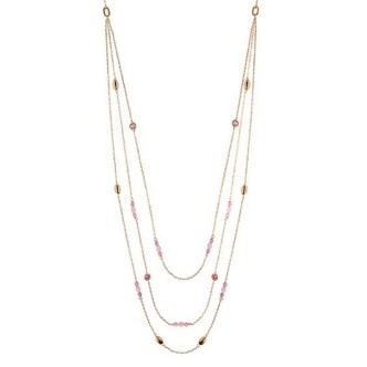 1 - Collana donna Rue Des Mille a tre fili Argento con zirconi rosa CLZ-014 M2 AU