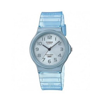 1 - Casio Transparent Vintage Round light blue MQ-24S-2BEF resin man watch