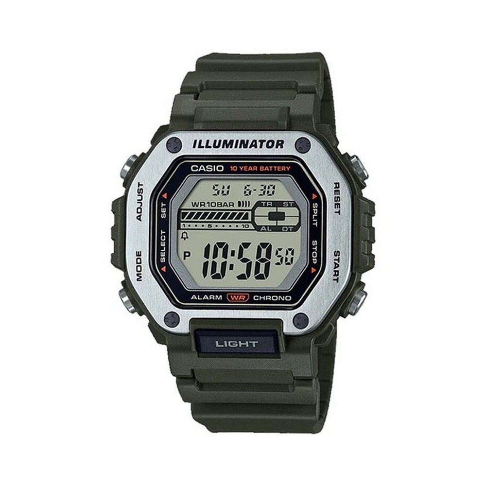 1 - Casio Collection Square green MWD-110H-3AVEF resin digital men's watch